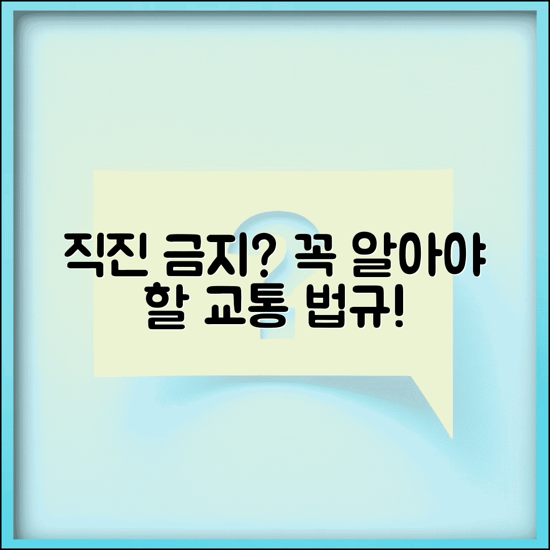 직진금지 구간 표지판 의미 확인 | 직진 금지 교통법규 완벽 이해 가이드