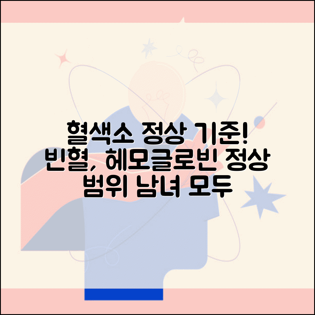 혈색소 정상 수치 빈혈 기준 | 헤모글로빈 정상 범위 남녀