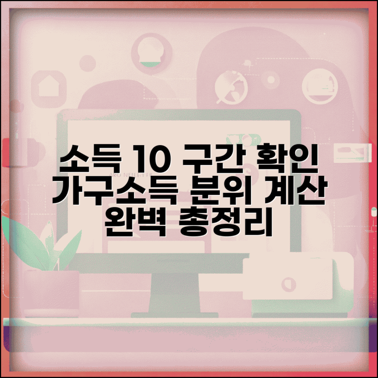 상위 10% 소득구간 확인 | 가구소득 분위 계산 완벽방법