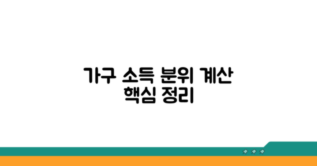 가구 소득 분위 계산 완벽 가이드
