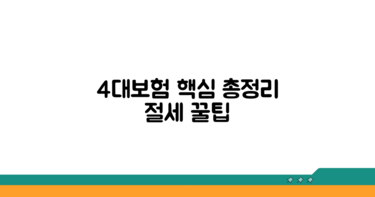 4대보험료 총정리 및 절세 꿀팁