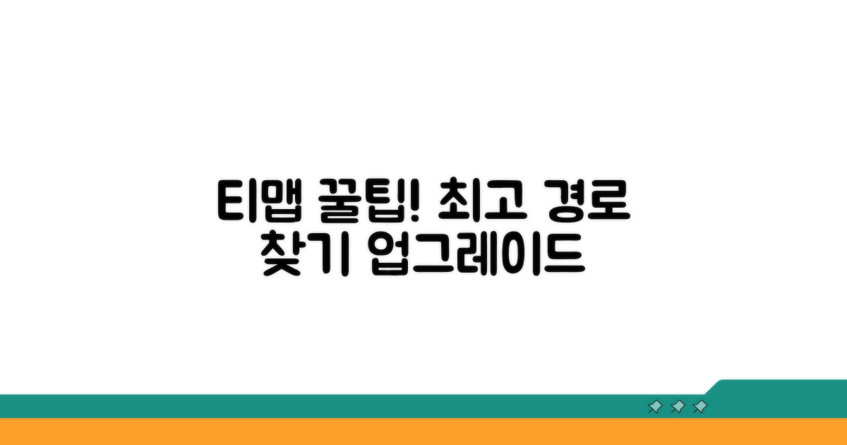 티맵 효율 극대화 전략