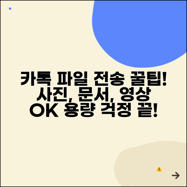 카톡 파일 전송 | 문서 사진 동영상 보내기 + 용량 제한