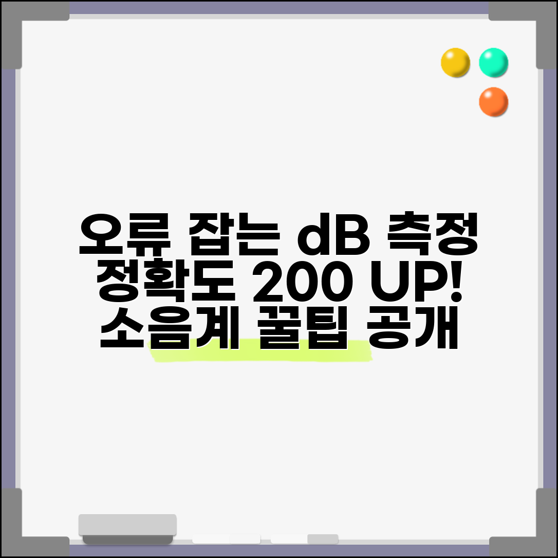 소음측정기 dB 측정 오류 | 소음계 정확도 개선