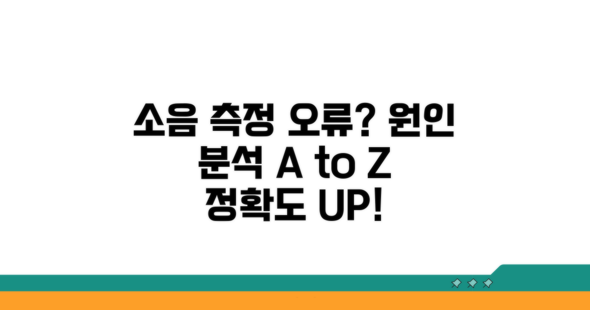 소음측정 오류 원인 분석