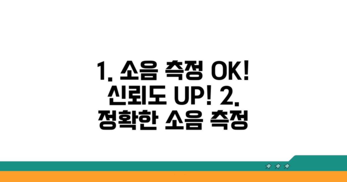 소음 측정 결과 신뢰도 높이기