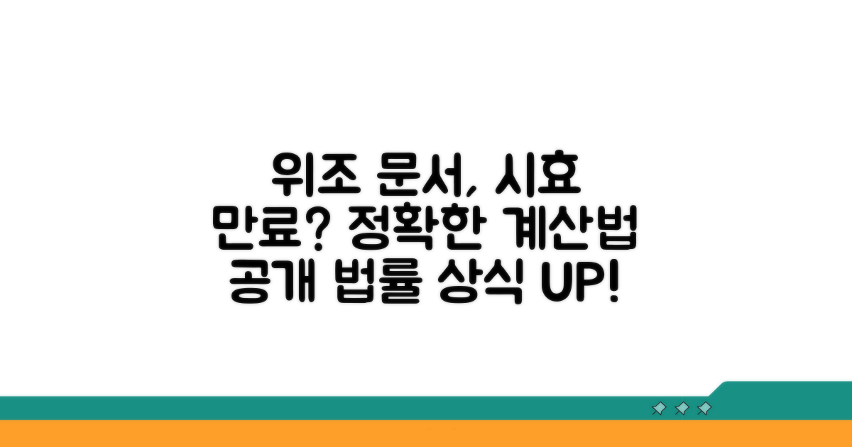 위조 문서, 공소시효 만료 시점 계산법