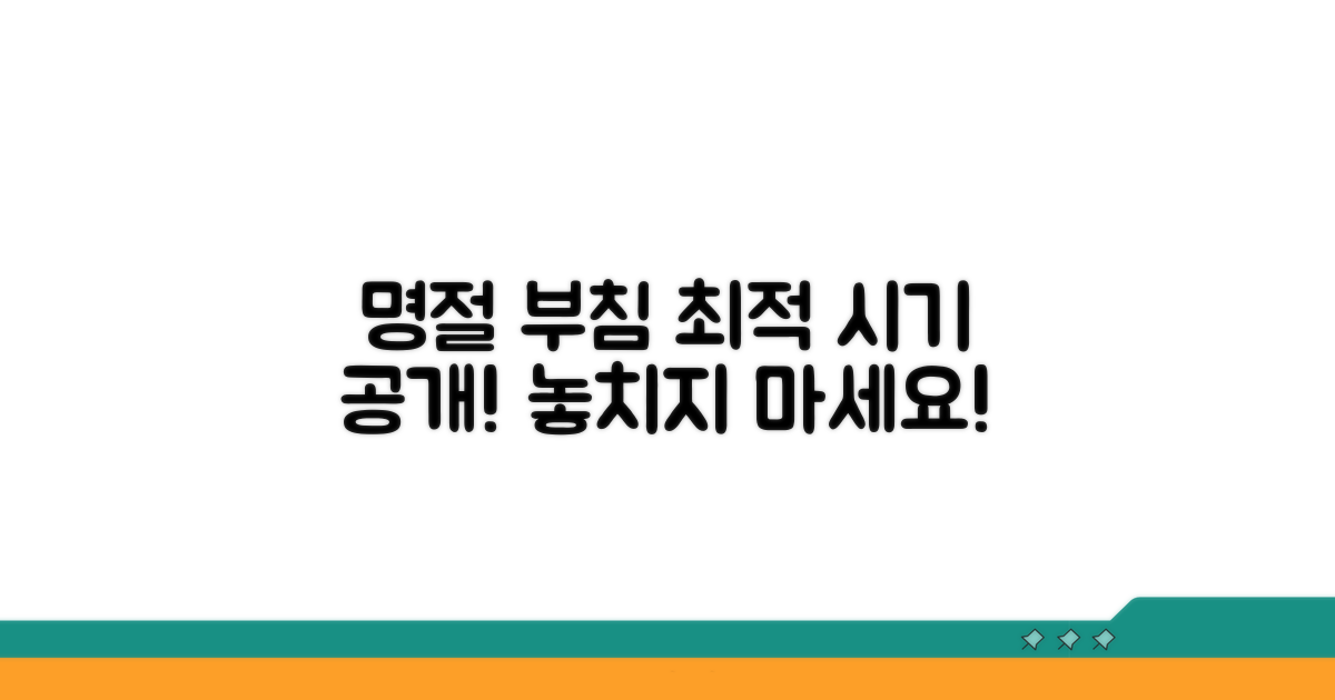 명절 전 부치는 최적 시기