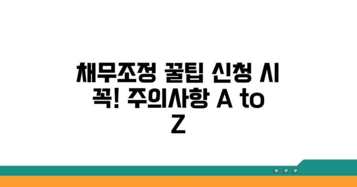 채무조정 신청 시 주의사항 및 팁