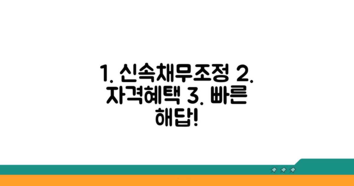 신속채무조정 자격 요건과 혜택