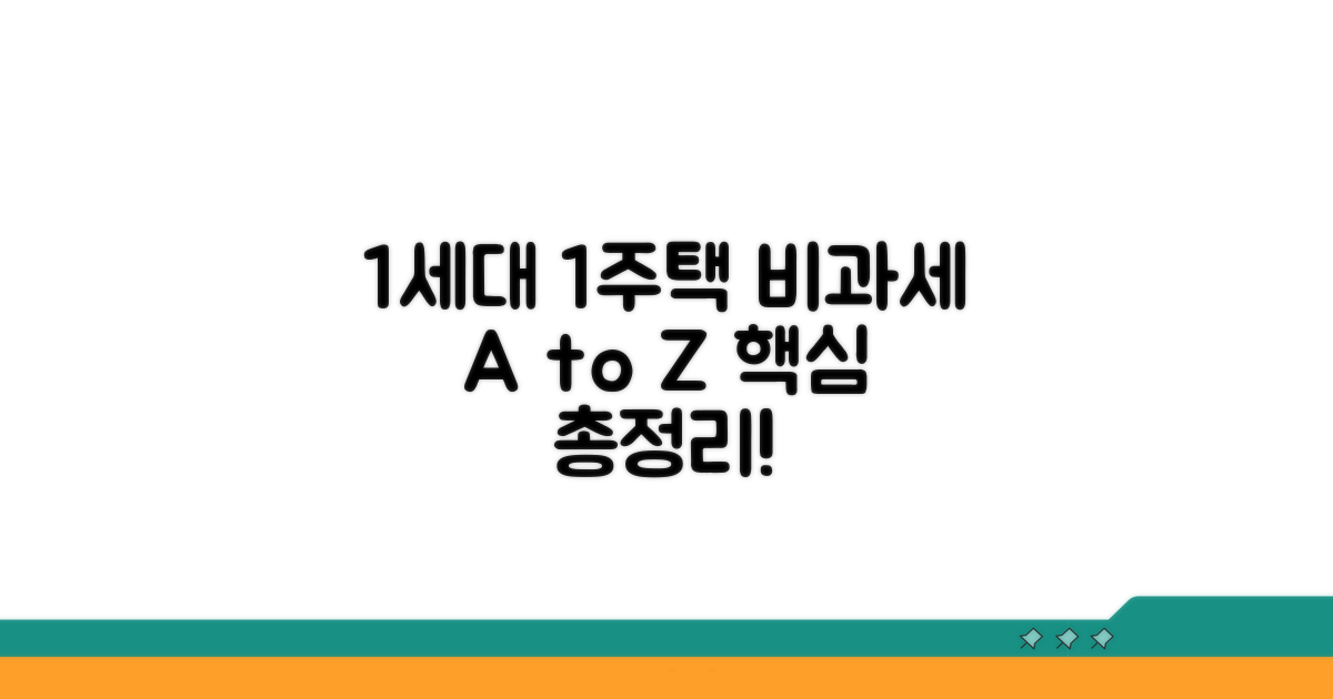 1세대 1주택 비과세 핵심 총정리