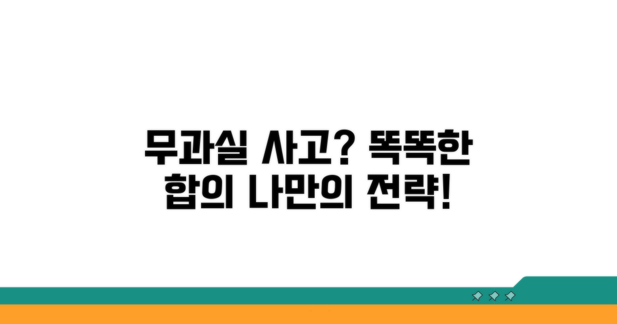 무과실 사고, 똑똑하게 합의하기
