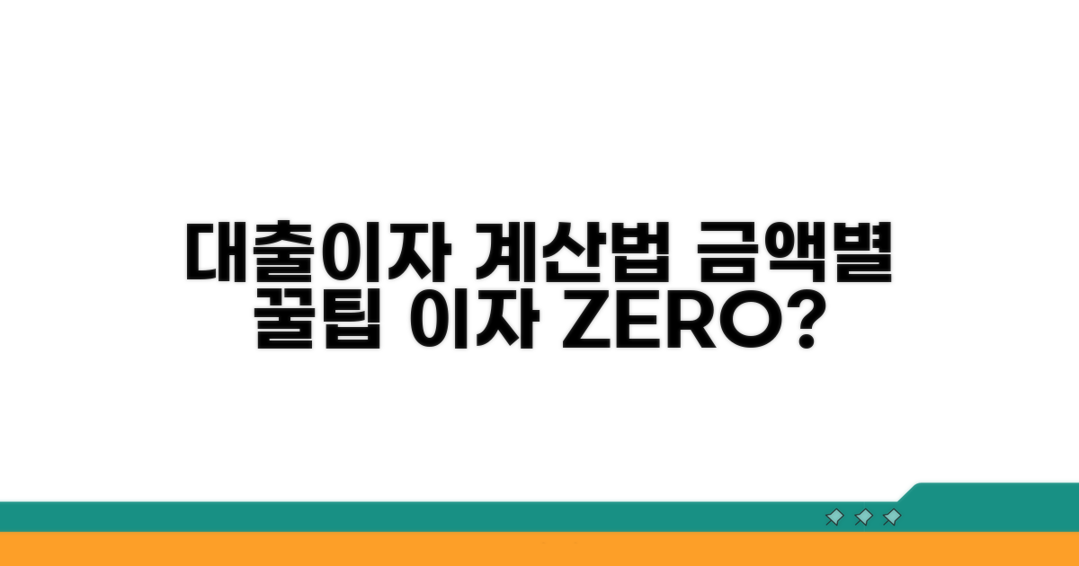 대출이자, 사용 금액별 계산법 알아보기