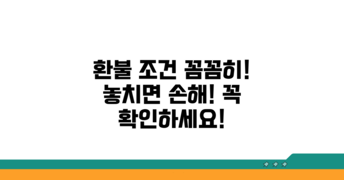 환불 가능한 조건 명확히 확인하기