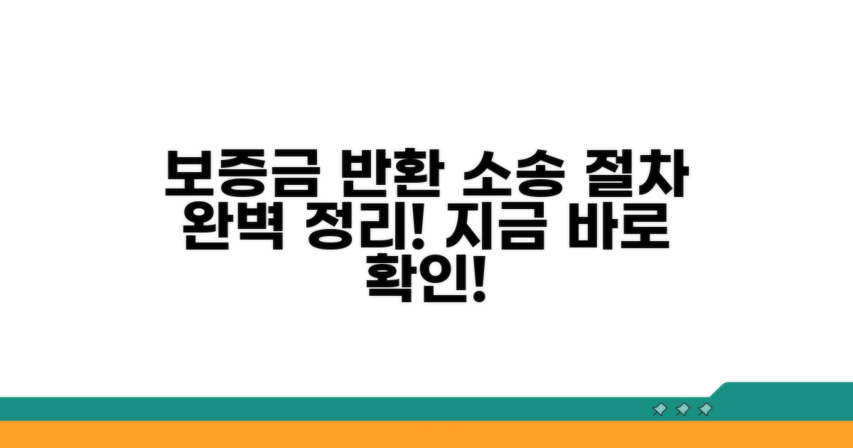보증금 반환 소송 절차 완벽 정리