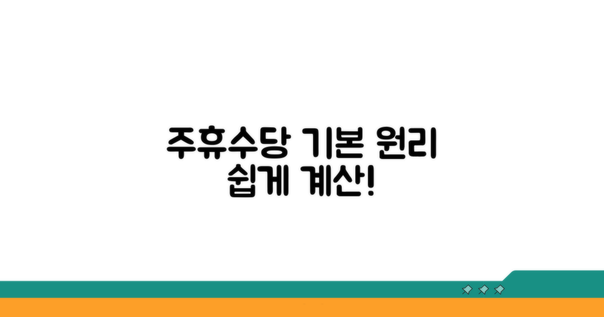 주휴수당 계산 기본 원리