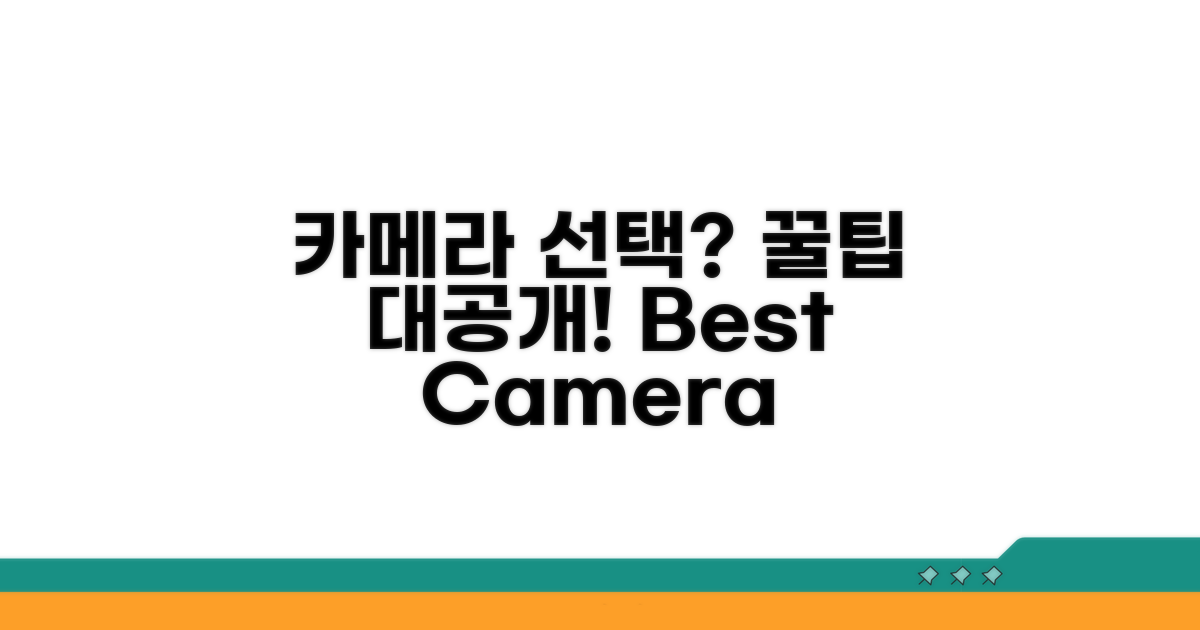현명한 카메라 선택 가이드