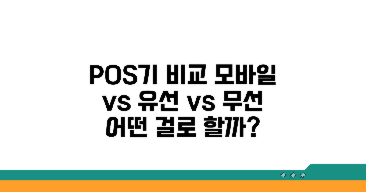 모바일·유선·무선 POS기 특징 비교
