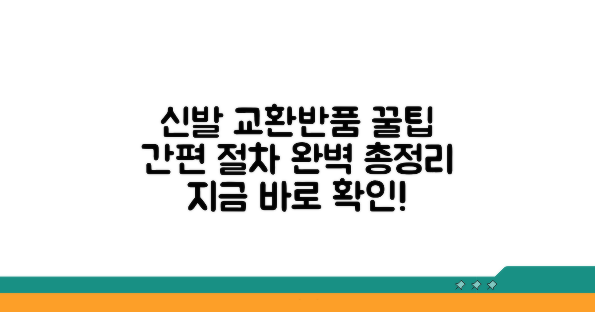 운동화 교환 반품 절차 안내