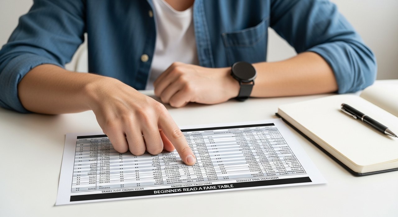 운임표 읽는 법 | 초보도 이해하는 요금 체계 완벽 가이드